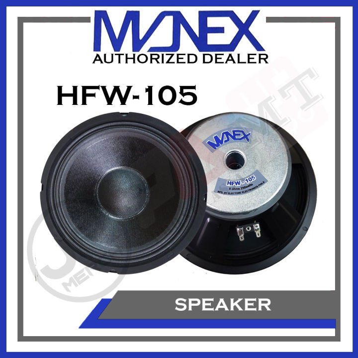 MANEX (HFW-105) 10 inches 250 watts ohms Hi-Fi Woofer Speaker No