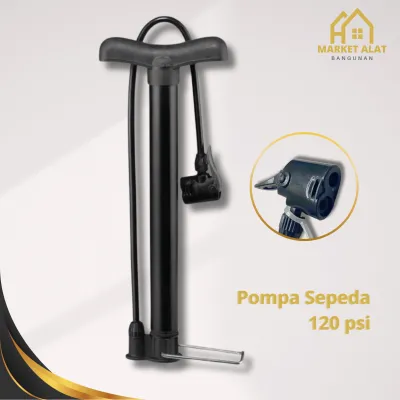 Pompa Sepeda Motor Mobil Bola Bike 120 PSI / Air Pump Pompa Angin Alloy Pentil Schrader dan Presta