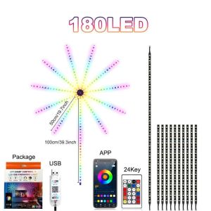 Firework LED Lights Remote App Control Music Sound Sync RGB Strip Lights Party Room Christmas Decor