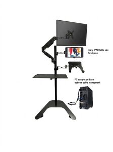sg assembled monitor stand mobile cart SPEEDSMOUNT keyboard mouse shelf mobile cart KIOSK small TV IPAD stand with lock anit theft