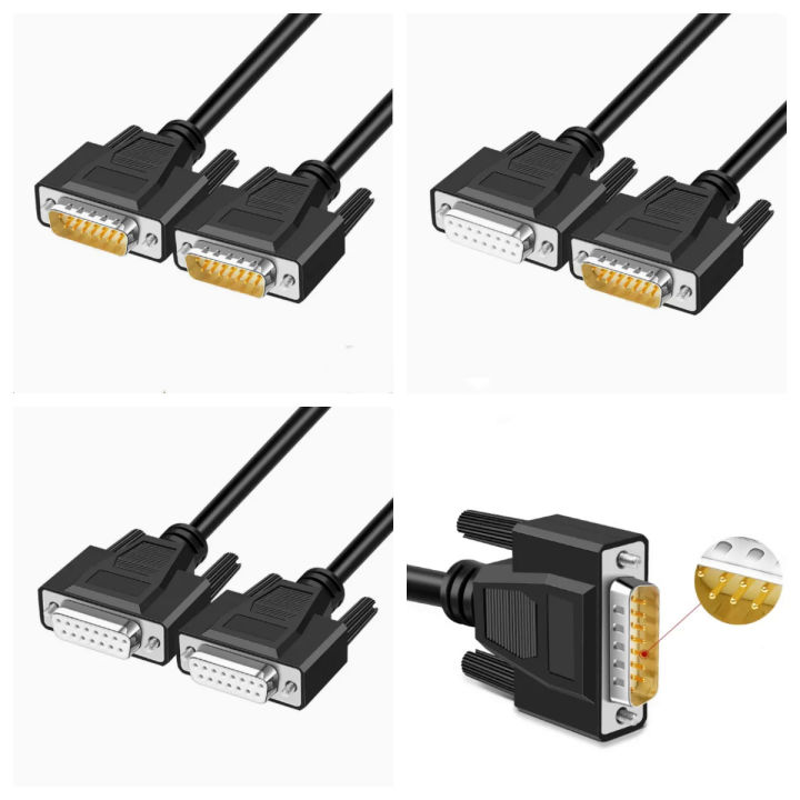 DB15 Data Cable DB15 Male To Female 15-pin Connector 2 Rows Of 15-Pin ...