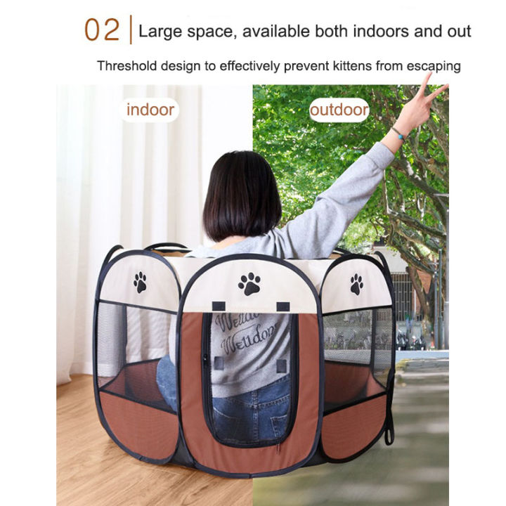 🔥[Ready-Stock]Cat Tent Folding Cat House Cat Cage Portable Outdoor ...