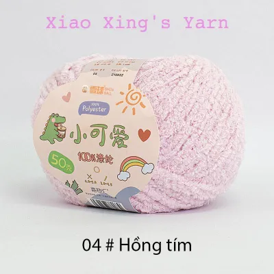 Len bông xù Xiaoke sợi nhỏ 3mm mềm mịn cuộn 50g | Xiaoxingyarn
