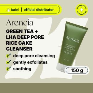 Arencia Green Tea + LHA Deep Pore Rice Cake Cleanser