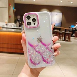0538 VVV CASE GLITER mermaid for Samsung A24 A13 A32 A73 A33 A52 A52s A53 A54 A72 A12 M12 M62 A22 M22 M32 A04 A34 A23 A03s A02s M02s M34 casing garis blink bling CHROME Metallic