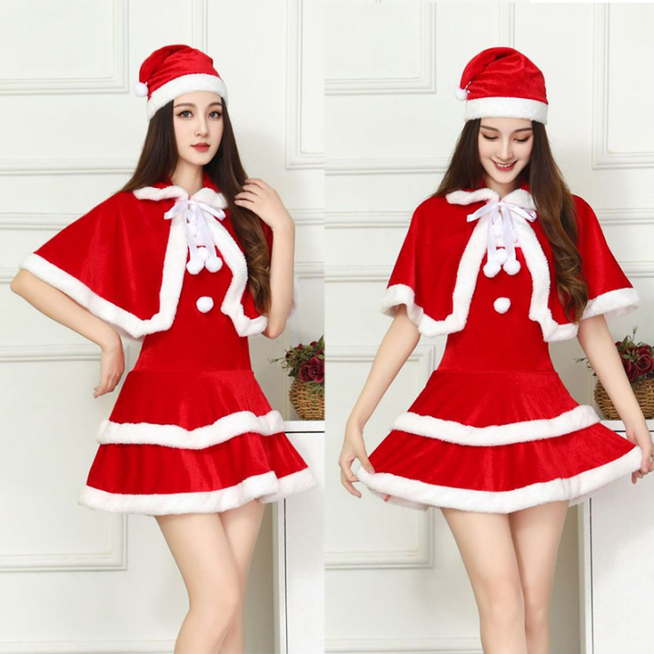 Adult Christmas dress costume for women cosplay Dance Christmas party ...