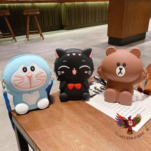 GRC tas dompet silikon jelly bag koin kartun karakter selempang jumbo