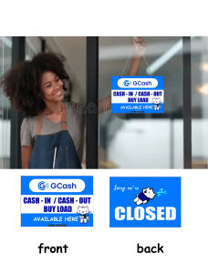GCASH CASH IN CASH OUT PAYBILLS BUYLOAD - CLOSED DOOR BANNER 7.8X5.5
