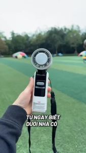 Quạt Sò Lạnh Cầm Tay Pin 4000mAh K81 Làm Mát Mạnh Mẽ 100 Cấp Độ Gió Tiện Lợi Tích Hợp Đèn Pin