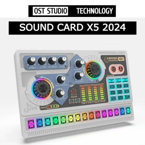 Sound Card X5 2023 Hát Karaoke Thu Âm Livestream Có Bluetooth Autotune Mới Nhất Hỗ Trợ Cổng Canon 48V Chuyên Nghệp
