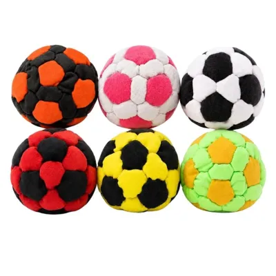 【Planet age】6 Pack Soccer Hackys Footbag Sacks Hackys Footbag Sacks Plush Knitted Croche Foot Bag Hackys Soccer Ball