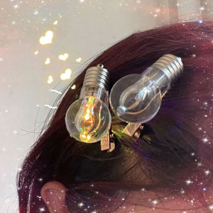 1PC Funny Luminous Electric Bulb Girl Hairpins Disco Dancing Creative Simulated Bulb Hair Clip Female Hair Accessories