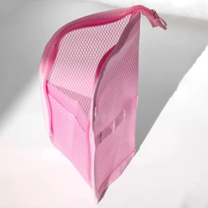Portable Standing Toiletry Bag Foldable Waterproof Travel Cosmetic Organizer with Mesh Compartments