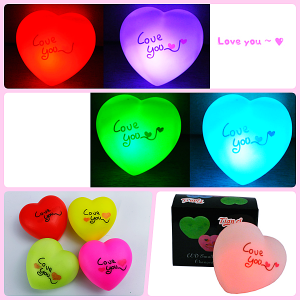 ไฟกระพริบ รูปหัวใจ LED ไฟรูปหัวใจ น่ารัก โรแมนติก ตกแต่ง ห้องนอน ของขวัญ วันวาเลนไทน์ ไฟ LED 3D Mini Heart