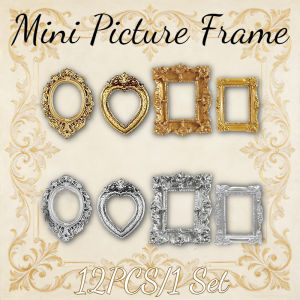 Mini Picture Frame Resin Photo Frame Wall Decor Diy Craft Home Display Gift Set 12pcs