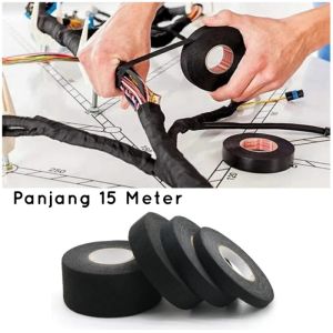 Lakban Kabel Anti Panas Tahan Lama 15 Meter untuk Isolasi Elektrik