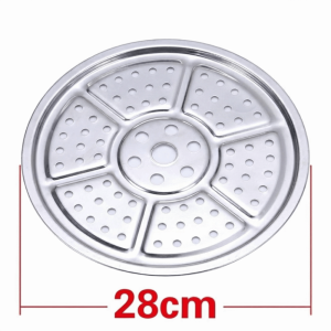 MINIYX Stainless Steel Kitchen Gadgets Steamer Round 16-34cm Steamed Rice Cooker Rack Durable Compartment Boiler Steaming Plate