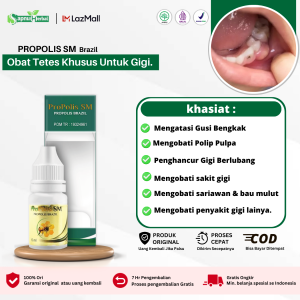 Obat Gusi Bengkak Sakit Gigi Berlubang Nyeri Linu Bau Mulut Tak Sedap Dan Sariawan Lidah Putih Bisa Untuk Anak Dan Dewasa Propolis Sm