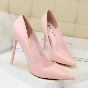 9511-17 Giày Cao Gót BIGTREE Phiên Bản Hàn Quốc Da Lỳ Trơn Gót Nhọn- Hàng Chính Hãng