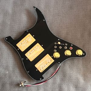 Prewired Loaded Guitar Stratocaster Pickguard HHH Pick Guard Gibson Alnico 5 Humbucker Pickups Coil Splitting Switch for Fender Electric Guitar Parts