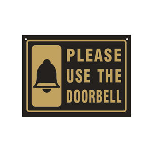 Reflective Please Use The Doorbell Signage - 5.9x 7.9 inches Aluminum Board