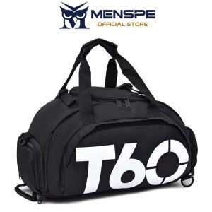 MENSPE Mens Travel Bag Sports Backpack Fashion Luggage Shoulder Bag With Independent Shoe Pocket Upgrade Breathable Mesh Design Handbag Outdoor Sling Bag Gym Fashion Men Women Dry Wet Separation Portable Travel Yoga Swimming Bag