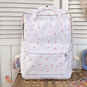 Mismi Itzel Bag Tas Ransel Wanita Style Korea Flower School Backpack Perempuan Trendy - 38I