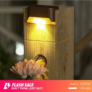 8 Pcs LED Solar Stair Lamp Path Outdoor Decoration Waterproof Wall Light Garden Lawn Landscape Step Balcony Fence Decks Bulb Pathway Yard Patio Steps Lamps Staircase Night Lights IP65 Energy-efficient Courtyard