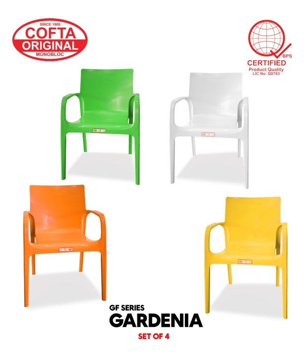 Cofta Gardenia Monobloc Chair (set of 4) | Lazada PH