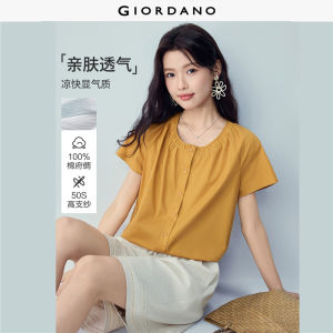 GIORDANO Women Shirt Non-Elastic Shirt Woven Fabric Shirt Stylish Item No. 05346492 High Quality Comfortable Daily Wear