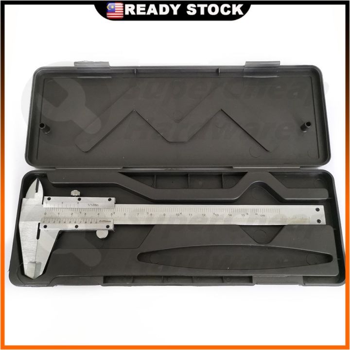 6 Steel Vernier Caliper Gauge Lockable Head 0-150mm 0.05mm Metal ...