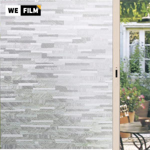 WEFILM Privacy Window Film Frosted Matte Window Sticker Static Cling Door Film No Glue Glass Film Window Sticker Anti-UV Glass Film for Home Office Living Room Meeting Room