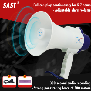 handheld megaphone mega phone Voice Amplifier Speaker Bullhorn  Siren Alarm with Rechargeable Battery