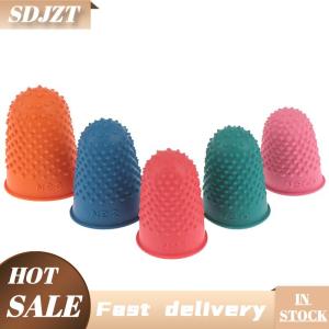 SDJZT 5 cái đếm nón cao su thimble bảo vệ may quilter đầu ngón tay thủ công