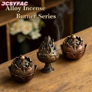 JCSYFAC Vintage hợp Kim Hương Burner Stick chủ ba chân Rỗng ra mini Gỗ đàn hương Lư Hương Burner trang trí nhà