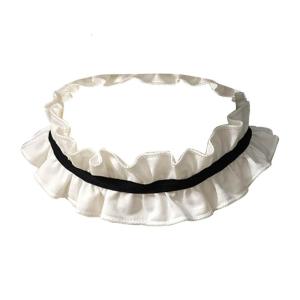Victoria dây buộc điều chỉnh được lên Vòng cổ giả xù cổ ruff Shawl Choker với Ribbon cho váy nữ trang phục cổ