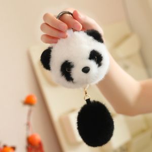 HOUMENG Plush Stuffed Red Panda Plush Keyring Cartoon Animal Pulling Tail Panda Plush Pendant Creative Soft Red Panda Plushies Pendant Zoo Gift