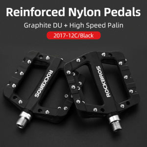 ROCKBROS Nylon Cycling Bicycle Bike Pedals Mtb Ultralight Seal Bearings Durable Widen Area Anti-Slip Pedals Bicycle Bike Parts