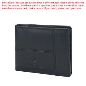 Royal Bagger Mens RFID Blocking Short Wallets Genuine Leather Large Capacity Bifold Wallet Retro Purse 1838