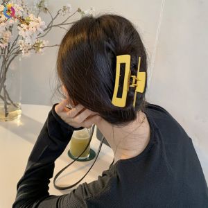 Hairclip Women Korean Style Elegant Hair Claw Matte Color Hairpins Hair Clamps Fashion Hair Accessories for Lovely Girls Ladies Thick Hair All Hairstyles Hair Care Personal Beauty Hygiene Kit