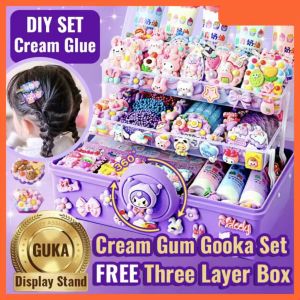 Guka Sticker Set Handmade Large Gift Tool Set Box Artificial Cream Glue Decoration Accessories DIY Key Chain Toys