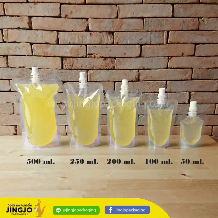 jingjopackaging ซองฝาจุกใส Food grade 100 ใบ