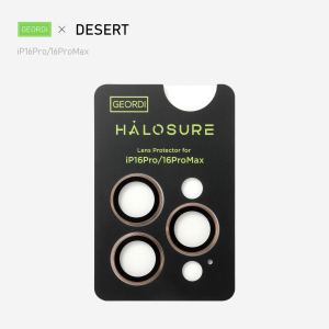 HALOSURE Geordi Guard Camera Lens Protector Ring Cover for iPhone 16 PRO / 16 PRO MAX DESERT 沙漠金镜头膜 单色