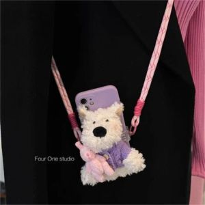 Minority Mobile Phone Back Clip Lanyard Shell Universal Cute Plush Doll Mobile Phone Decoration New Year Gift