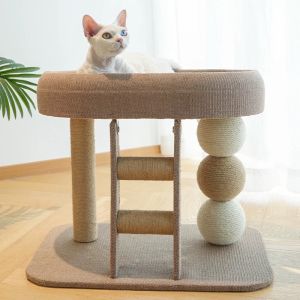 Cat posts Cat Tree House Cat Condo Climbing Sisal Pole Cat Bed Cat Playground Scratches w Stair Un-assemble