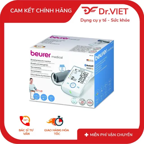 MÁY ĐO HUYẾT ÁP BẮP TAY BEURER BM85 – CÔNG NGHỆ 4.0 - THƯƠNG HIỆU ĐỨC - BẢO HÀNH CHÍNH HÃNG 3 NĂM