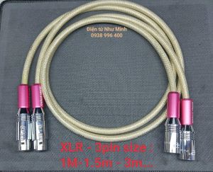 DÂY Canon  ( XLR )  1m  chất dẫn mạ bạc  dây chống nhiễu  chất âm 3 dải