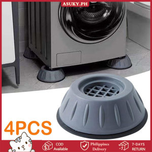 COD【Local Deliver】4Pcs Anti Vibration Pads Washing Machine Rubber Feet Legs Mat Anti-vibration Pad Universal Noise-reducing Leg Base for Furniture