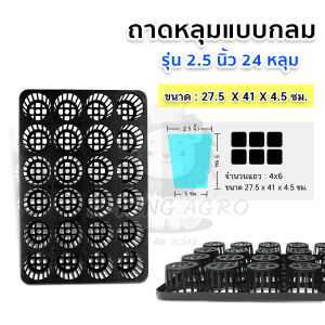 ถาดหลุมใส่กระถาง ถาดใส่กระถางต้นไม้ ถาดกล้วยไม้ ถาดหลุมกลม 2.5 นิ้ว 3 นิ้ว และ 4 นิ้ว สีดำ