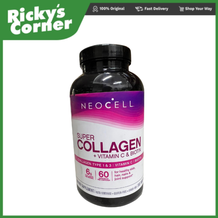 Neocell Super Collagen 360 Tablets WITH BIOTIN collagen type 1 & 3 for ...